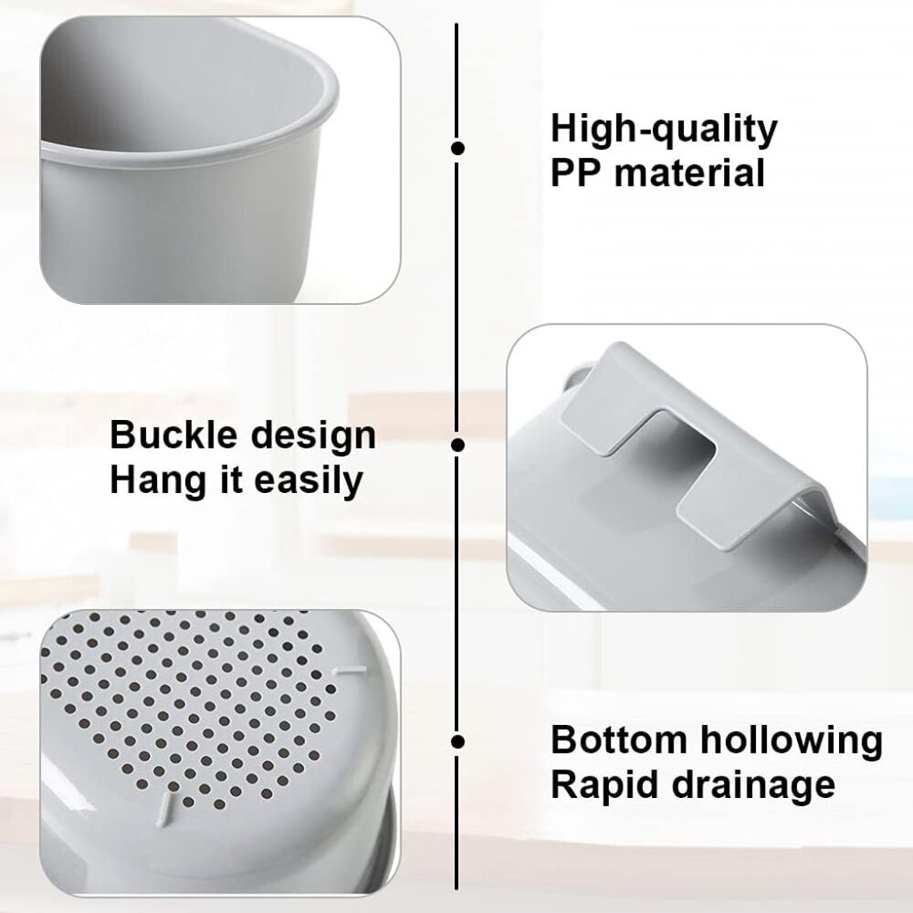 Kitchen Sink Drain Strainer Basket Compost Corner Sink Swan Strainer Basket Hang - Picture 5 of 6
